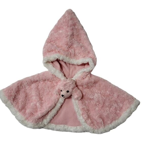 Bestever Toddler Girls Pink Poodle Hooded Cape